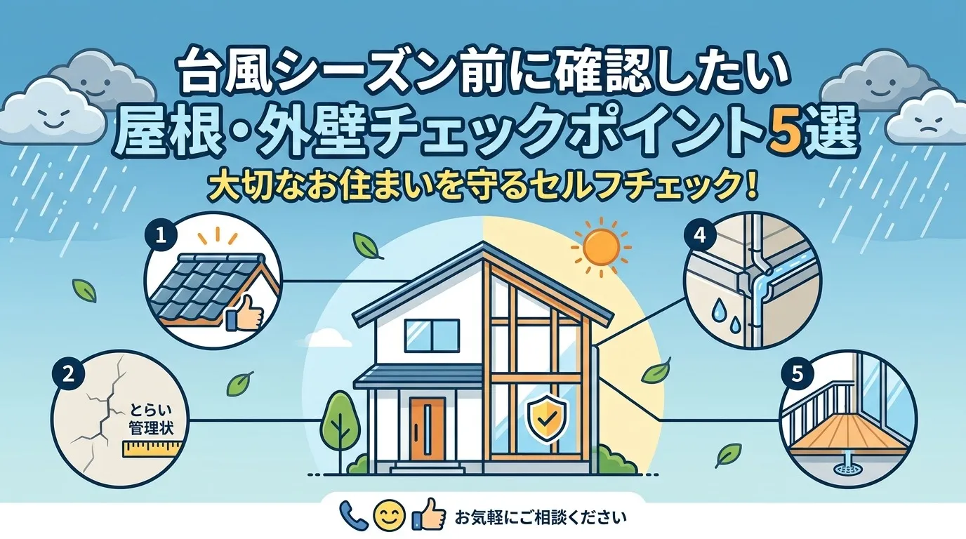 放置は危険!台風が来る前に確認すべき「屋根・外壁」5つのSOSサイン