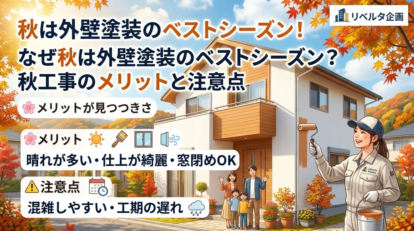 【久留米市】なぜ秋が人気?外壁塗装のメリットと注意点
